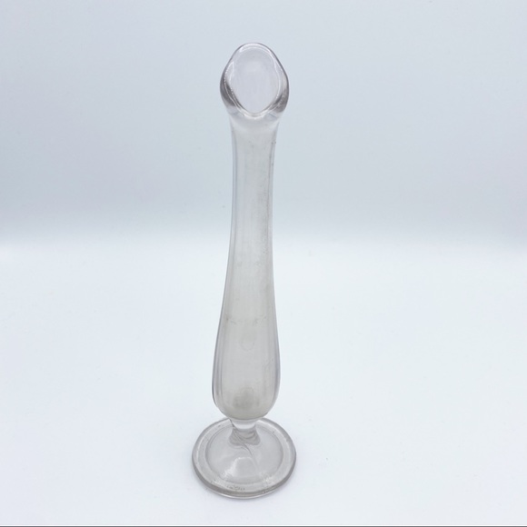 Vintage Clear Glass Swung Vase Bud Propagation